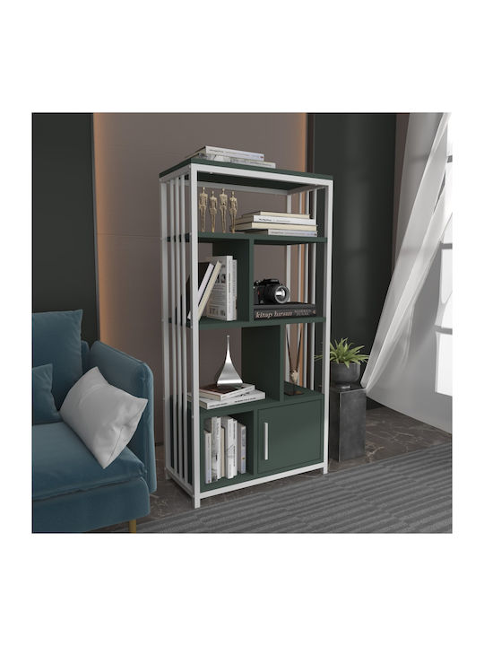 Βιβλιοθήκη Valero Green-white 60x29.6x120εκ.