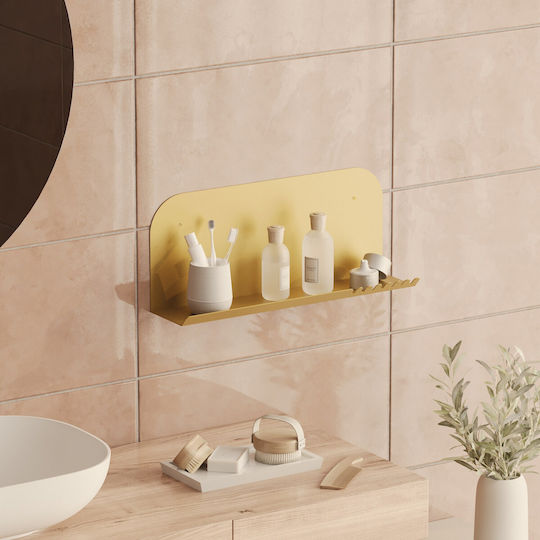 Wall Shelf Long Gold 55x12x23cm