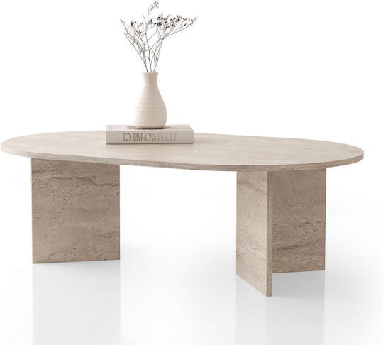 Κεντρικό Τραπεζάκι Oscar Travertine Beige Κεντρικό Τραπεζάκι Oscar Travertine Beige