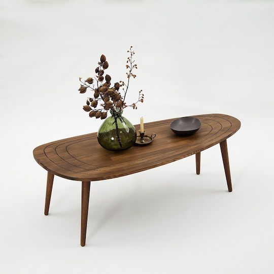 Oval Zentral Kaffeetisch Sweet Holz Walnut M115xB50xH38cm
