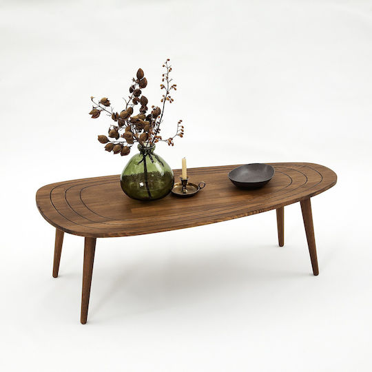 Oval Zentral Kaffeetisch Sweet Holz Walnut M115xB50xH38cm