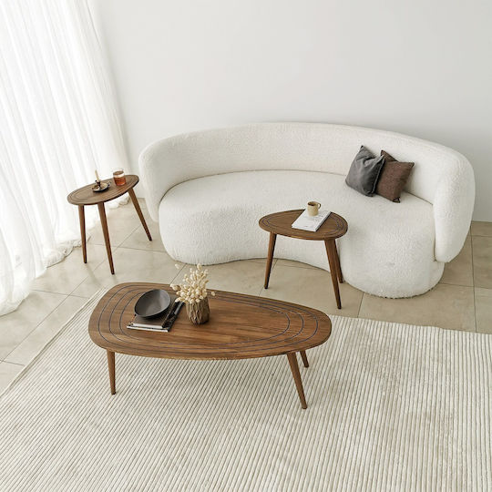 Oval Zentral Kaffeetisch Sweet Holz Walnut M115xB50xH38cm
