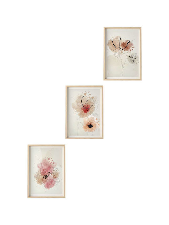 Threefold Painting 120x40 A-g 693bse1499 120x40 Wooden
