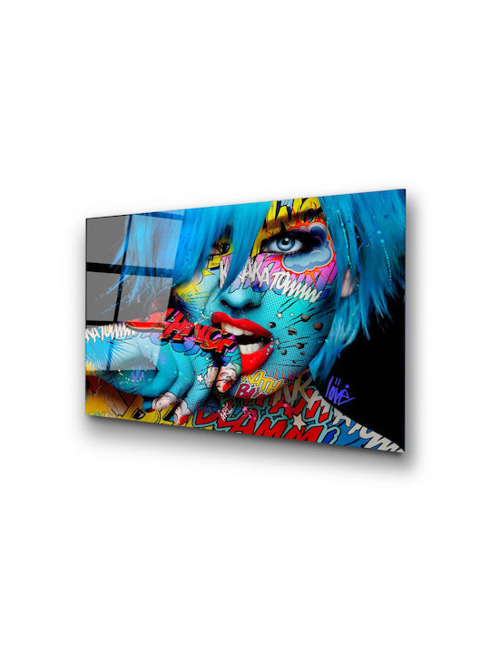 Πίνακας Γυάλινος 123bzm2205 100x70cm Multi Wallity Οριζόντιοι Γυαλί