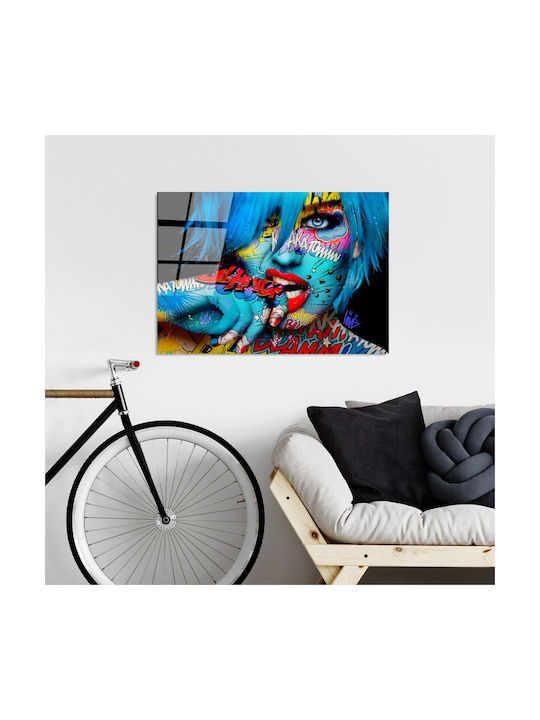 Πίνακας Γυάλινος 123bzm2205 100x70cm Multi Wallity Οριζόντιοι Γυαλί
