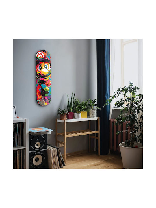 Glass Painting Mario Fan Art 226sng1128 20x80cm Multi Wallity Vertical Glass
