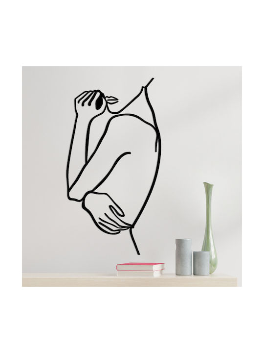 Wall Decor Woman 891tnl1981 70x0.15x38cm Black Wallity Metal