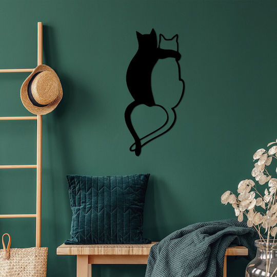 Wallity Decorative Silhouette Love Black Metal 70x33cm