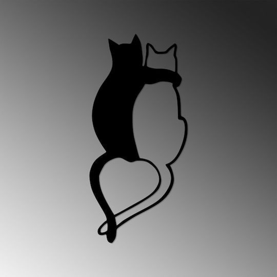 Wallity Decorative Silhouette Love Black Metal 70x33cm