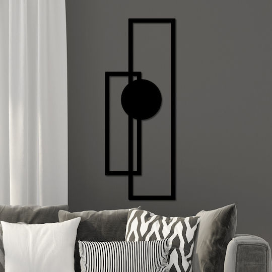 Διακοσμητικό Τοίχου Astratto 891tnl3609 32x85cm Black Wallity Μέταλλο