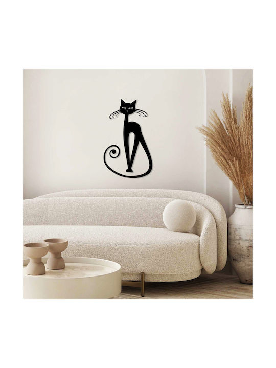 Wallity Decorațiune Siluetă Neagră Din Metal 60x37cm