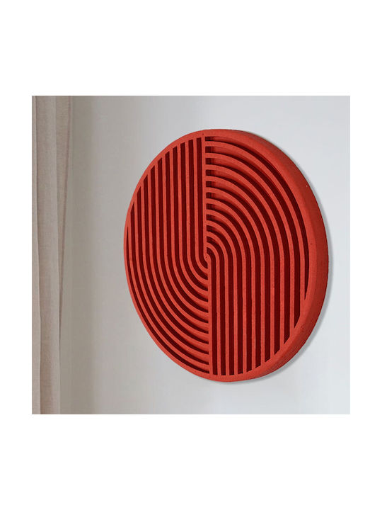 Wallity Wanddekoration Geometrisches Element Rote aus Hölzern 33x2x33cm