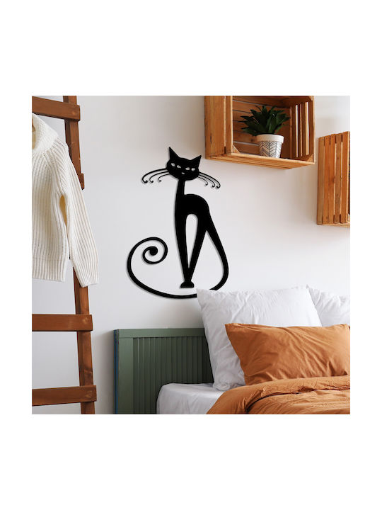 Wallity Decorațiune Siluetă Neagră Din Metal 60x37cm