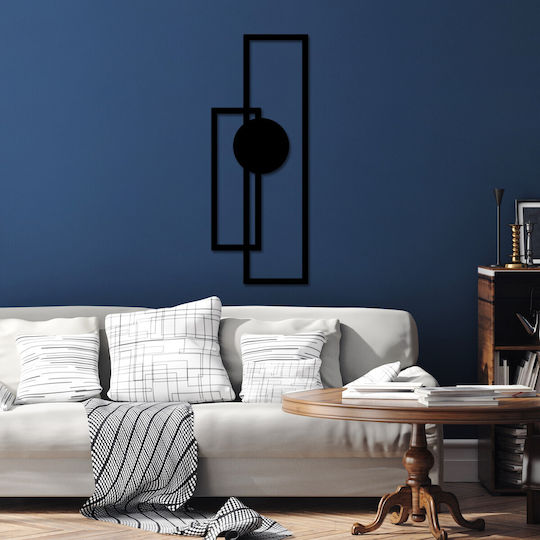 Διακοσμητικό Τοίχου Astratto 891tnl3609 32x85cm Black Wallity Μέταλλο