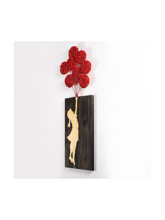 Banksy Wanddekoration Moos 899skl2664 34x99cm Braun-rot Wallity Metall Holz