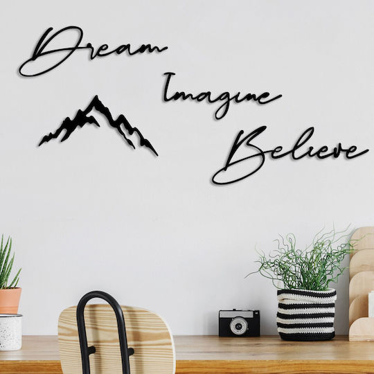 Διακοσμητικό Τοίχου Dream Imagine Belive Σετ 4τμχ 891tnl3341 47x16 47x15 37x19 50x18,5cm Black Wallity Μέταλλο Διακοσμητικό Τοίχου Dream Imagine Belive Σετ 4τμχ 891tnl3341 47x16 47x15 37x19 50x18,5cm Black Wallity Μέταλλο