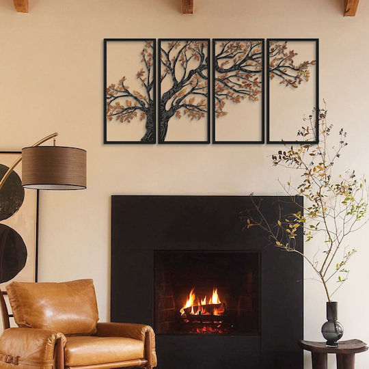Διακοσμητικό Τοίχου Autumn Vibes Σετ 4τμχ 507atp1201 48x98cm Black-orange Wallity Ατσάλι Διακοσμητικό Τοίχου Autumn Vibes Σετ 4τμχ 507atp1201 48x98cm Black-orange Wallity Ατσάλι