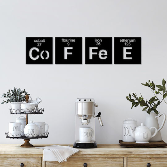 Διακοσμητικό Τοίχου Coffee Σετ 4τμχ 891tnl3349 18x18cm Black Wallity Μέταλλο Διακοσμητικό Τοίχου Coffee Σετ 4τμχ 891tnl3349 18x18cm Black Wallity Μέταλλο