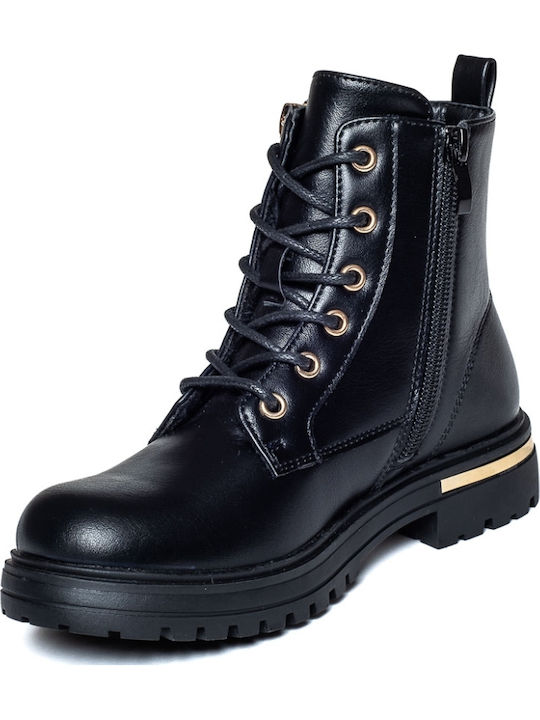 Kinderstiefel mit Reißverschluss Schwarz