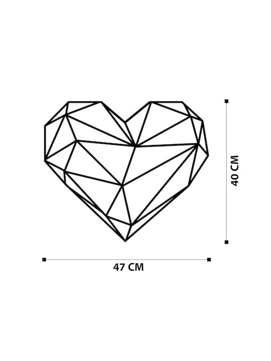 Διακοσμητικό Τοίχου 47x40 A-g Heart 279enz1124 47x40 Μεταλλικό