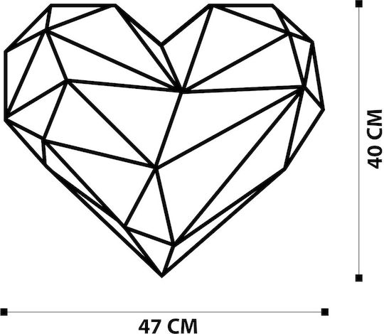 Wall Decor 47x40 A-g Heart 279enz1124 47x40 Metallic
