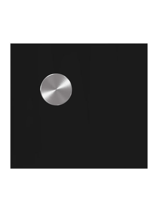 Vidaxl Kitchen Back Panel Black 80 x 50 x 0.8 cm Tempered Glass