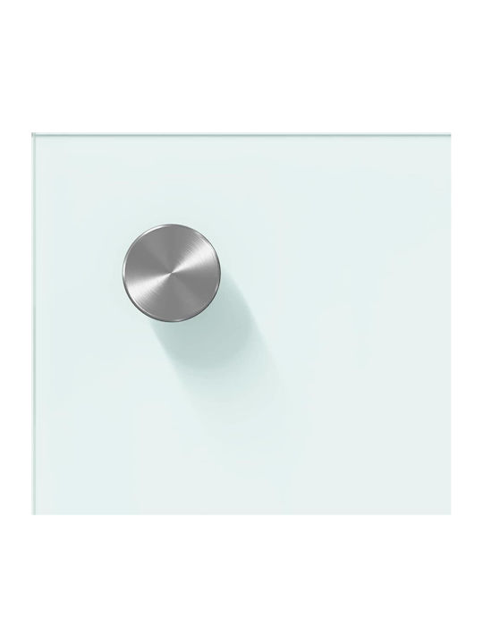 Vidaxl Kitchen Back Panel White 90 x 50 x 0.8 cm Tempered Glass