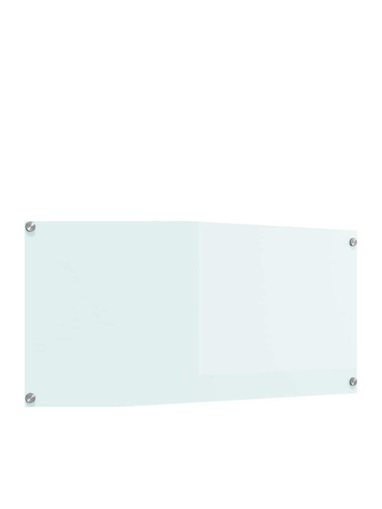 Vidaxl Kitchen Back Panel White 90 x 40 x 0.8 cm Tempered Glass