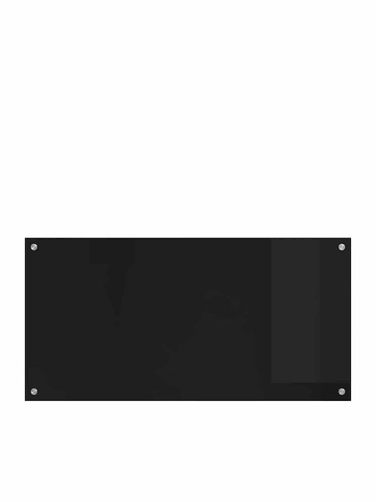 Vidaxl Kitchen Back Panel Black 100 X 50 X 0.8 cm Tempered Glass