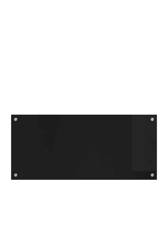 Vidaxl Kitchen Back Panel Black 90 x 40 x 0.8 cm Tempered Glass