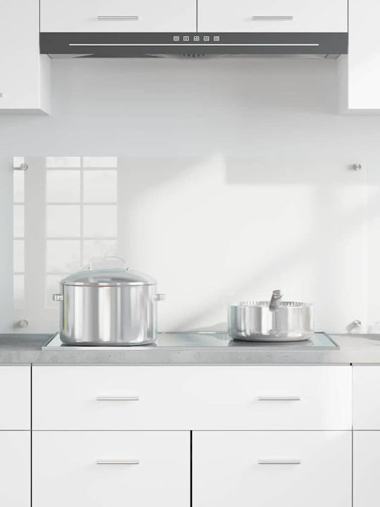 Vidaxl Kitchen Back Panel Transparent 100 x 50 x 0.8 cm Tempered Glass