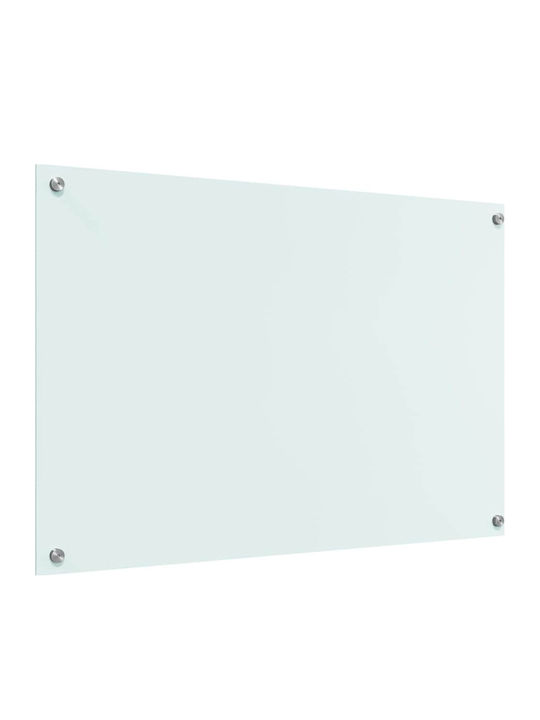 Vidaxl Kitchen Back Panel White 90 x 60 x 0.8 cm Tempered Glass