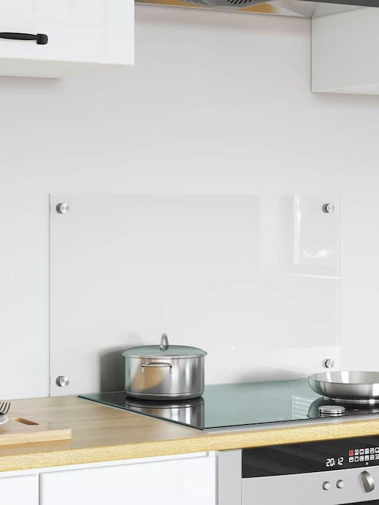Vidaxl Kitchen Back Panel Transparent 70 x 40 x 0.8 cm Tempered Glass