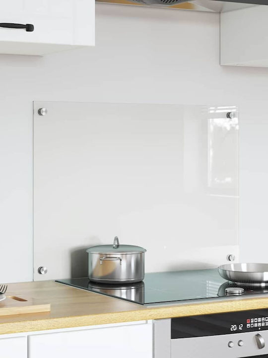 Vidaxl Transparent Kitchen Back Panel 70 x 50 x 0.8 cm Tempered Glass