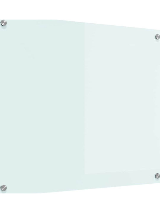Vidaxl Kitchen Back Panel White 70 x 60 x 0.8 cm Tempered Glass