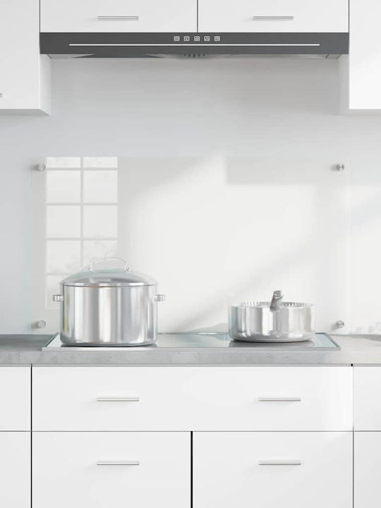 Vidaxl Kitchen Back Panel Transparent 90 x 50 x 0.8 cm Tempered Glass
