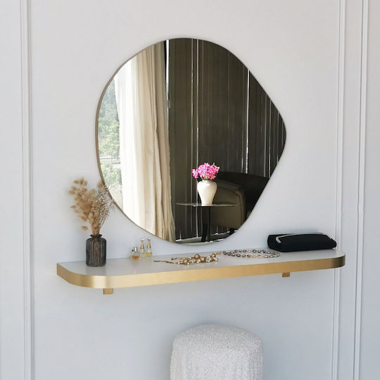 Aberto Design Asso Wall Mirror with Yellow Plastic Frame 70x67cm 1pcs