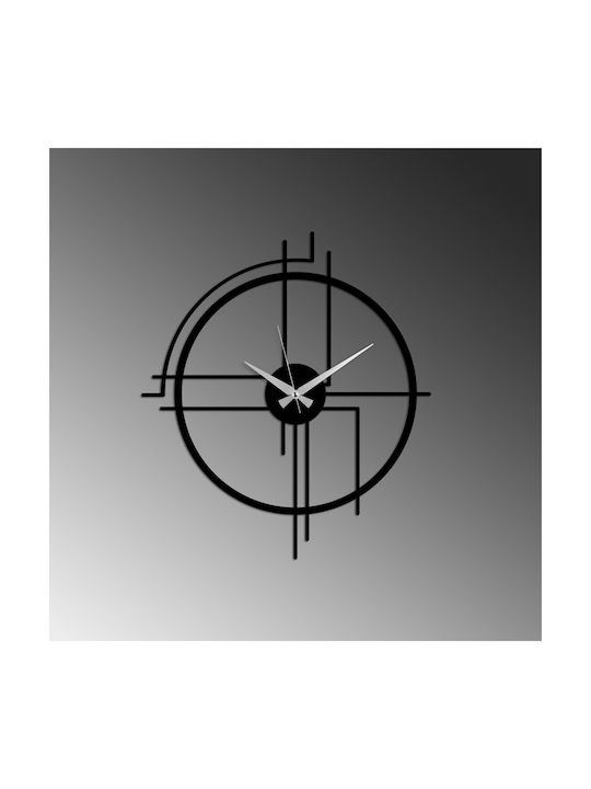 Wallity Wall Clock Metallic Black 49x43cm
