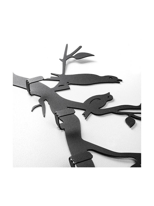 Κρεμάστρα Τοίχου 5 Θέσεων Escaped Birds 891tnl3696 67x2x27cm Black Wallity Μέταλλο