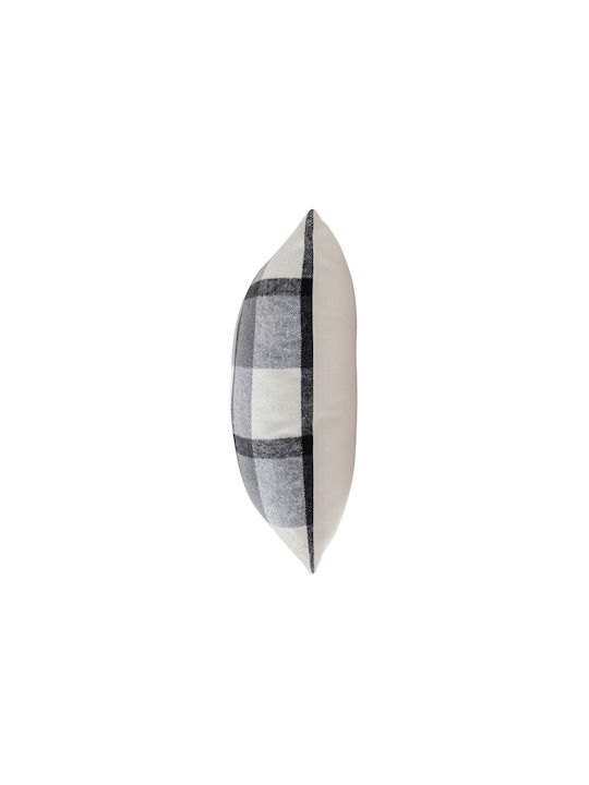 Atmosphera Μαξιλάρι Καναπέ Tartan V Ανθρακί 45x45εκ.