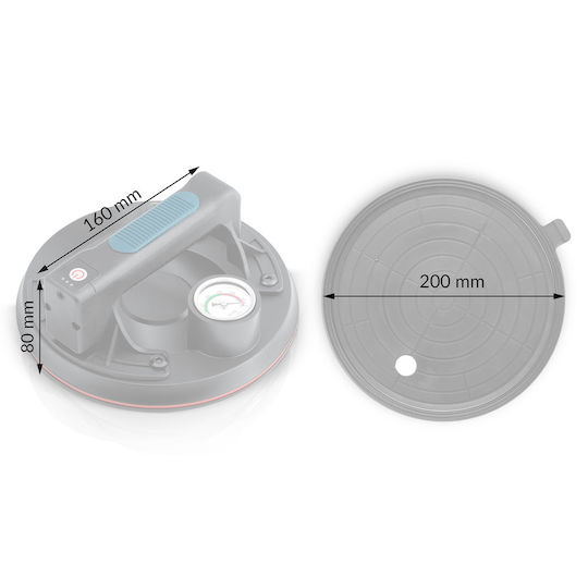 Electric Vacuum Tile Suction Cup Up To 200 Kg Humberg Hm-162