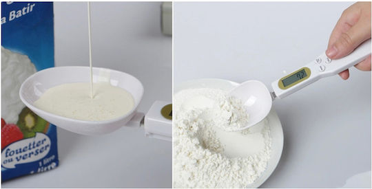 Ψηφιακή Ζυγαριά Κουζίνας Κουτάλι έως 0.2kg Λευκή