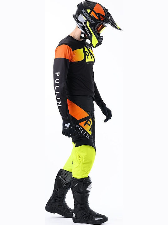 Pull-In MX Challenger Ανδρική Μπλούζα Motocross Μακρυμάνικη Master Neon Yellow