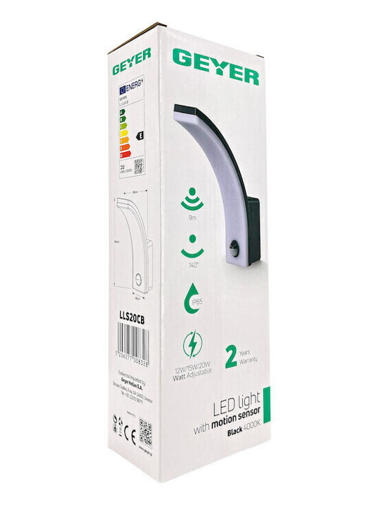 Geyer Стенно Външно Осветително Тяло LED IP65 с Естествено бяло Светлина