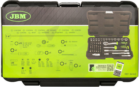 JBM Ratschen- & Steckschlüssel-Sets 1\4" 56Stück
