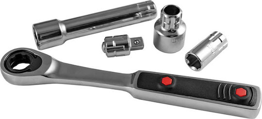 JBM Set de chei tubulare și clichet 1\4" 17buc