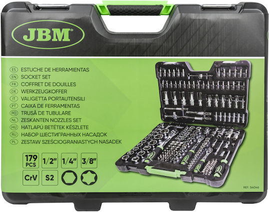 JBM Ratschen- & Steckschlüssel-Sets 1\2" 179Stück