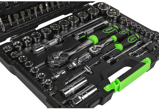 JBM Set de chei tubulare și clichet 1\2" & 1\4" 94buc