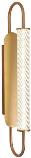 Inlight Lamp Wall with Integrated LED Gold 12x50cm