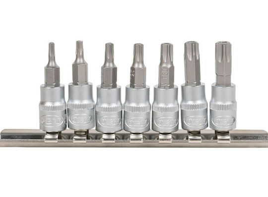 JBM Socket with Motor Torx and Socket 1/4'' Set 7pcs